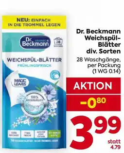 Billa Dr. Beckmann Weichspül-Blätter Angebot