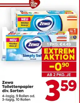 Billa Zewa Toilettenpapier Angebot