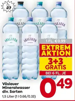 Billa Vöslauer Mineralwasser Angebot