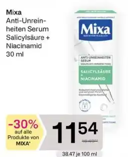 Bipa Mixa Anti-Unreinheiten Serum Salicylsäure + Niacinamid Angebot