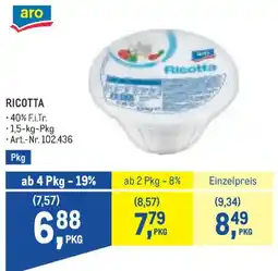 Metro Ricotta Angebot