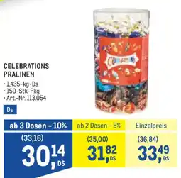 Metro Celebrations Pralinen Angebot