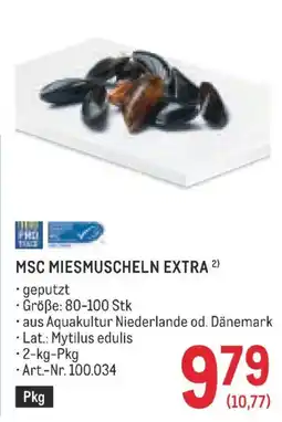 Metro MSC Miesmuscheln Extra Angebot