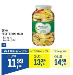 Metro EFKO PFEFFERONI MILD Angebot