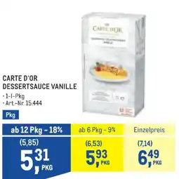 Metro Carte d'Or Dessertsauce Vanille Angebot