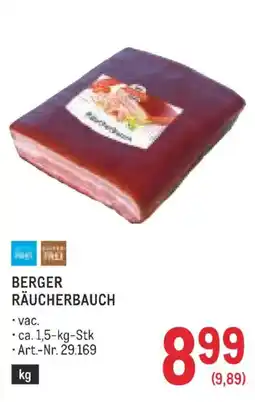 Metro Berger Räucherbauch Angebot