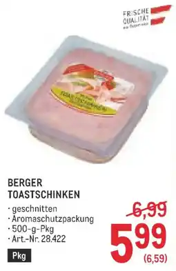 Metro Berger Toastschinken Angebot