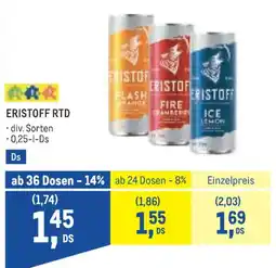 Metro Eristoff RTD Angebot