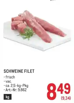 Metro Schweine Filet Angebot
