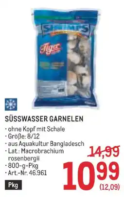 Metro Süßwasser Garnelen Tiger Angebot
