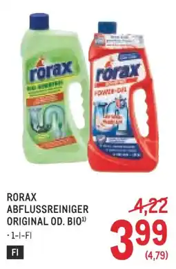 Metro Rorax Abflussreiniger Original od. Bio Angebot