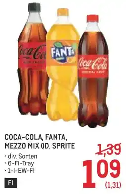 Metro Coca-Cola, Fanta, Mezzo Mix od. Sprite Angebot