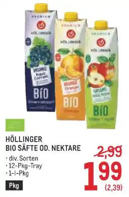 Metro Höllinger Bio Säfte od. Nektare Angebot