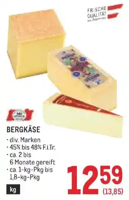 Metro Bergkäse Angebot