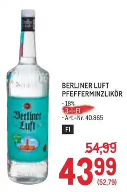 Metro Berliner Luft Pfefferminzlikör Angebot