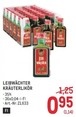 Metro Leibwächter Kräuterlikör Angebot
