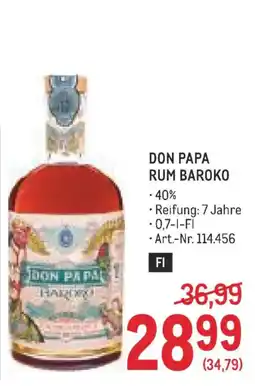 Metro Don Papa Rum Baroko Angebot
