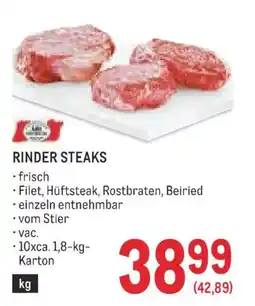 Metro Rinder Steaks Angebot