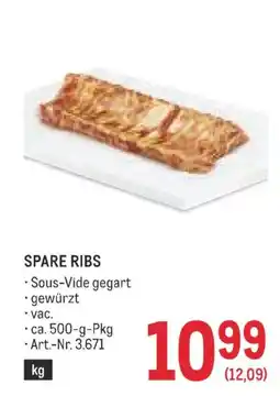Metro Spare Ribs Angebot