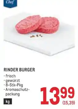 Metro Rinder Burger Angebot