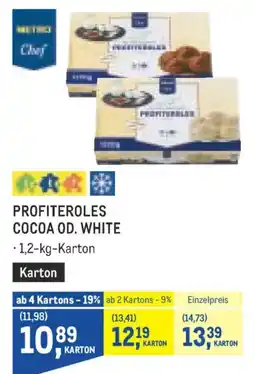 Metro Mucci Chef Profiteroles Cocoa Od. White Angebot