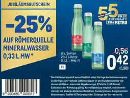 Metro Römerquelle Mineralwasser Angebot