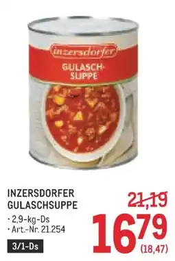 Metro Inzersdorfer Gulaschsuppe Angebot