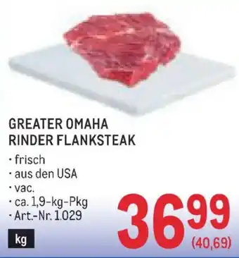 Greater Omaha Rinder Flanksteak