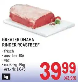 Metro Greater Omaha Rinder Roastbeef Angebot