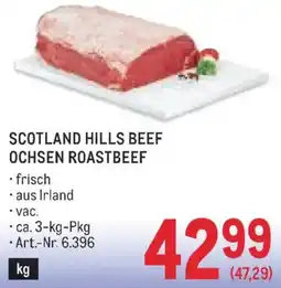 Metro Scotland Hills Beef Ochsen Roastbeef Angebot