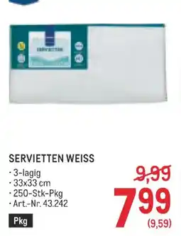 Metro Servietten Weiss Angebot