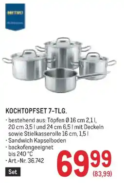 Metro METRIC KOCHTOPFSET 7-TLG. Angebot
