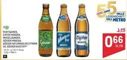 Metro Puntigamer, Zipfer Märzen, Wieselburger, Gösser Märzen, Gösser Naturradler Zitrone od. Gösser Biostoff Angebot