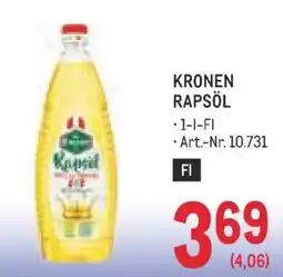 Metro Kronen Rapsöl Angebot