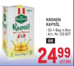 Metro Kronen Rapsöl Angebot