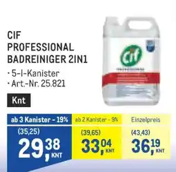 Metro CIF Professional Badreiniger 2in1 Angebot