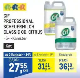 Metro CIF Professional Scheuermilch Classic Od. Citrus Angebot