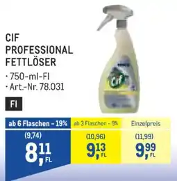 Metro CIF Professional Fettlöser Angebot