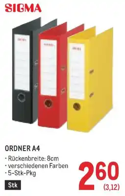 Metro Sigma Ordner A4 Angebot