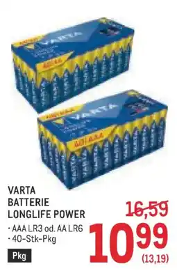 Metro Varta Batterie Longlife Power Angebot