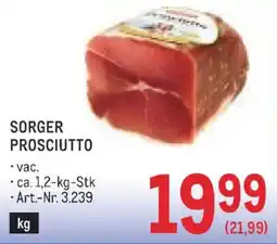 Metro Sorger Prosciutto Angebot
