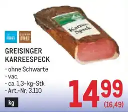 Metro Greisinger Karreespeck Angebot
