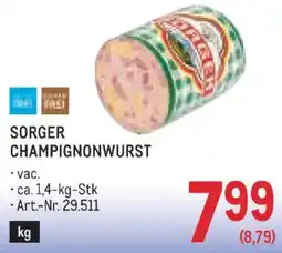 Metro Sorger Champignonwurst Angebot