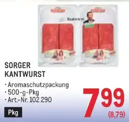Metro Sorger Kantwurst Angebot