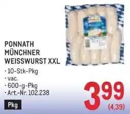 Metro Ponnath Münchner Weisswurst XXL Angebot