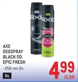 Metro AXE Deospray Black Od. Epic Fresh Angebot
