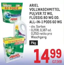 Metro Ariel Vollwaschmittel Angebot