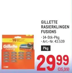 Metro Gillette Rasierklingen Fusion5 Angebot