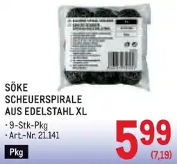 Metro Söke Scheuerspirale aus Edelstahl XL Angebot