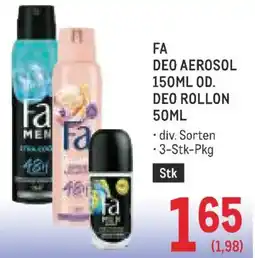Metro Fa deo aerosol od. Deo Roll on Angebot
